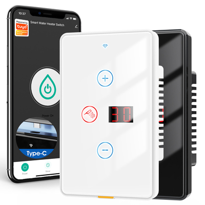 Wifi เครื่องปรับน้ําอุ่น ประเภท c การกําหนดเวลา แอพเสียง Alexa Google Home Tuya Smart Home เครื่องปรับน้ําไร้สาย US Switch 20A