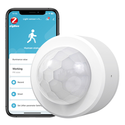ซื้อ Tuya Zigbee 3.0 PIR เครื่องตรวจจับการเคลื่อนไหว เครื่องตรวจจับแสงสว่าง 2 ใน 1 เครื่องตรวจจับการต้านขโมย การผลิตออนไลน์
