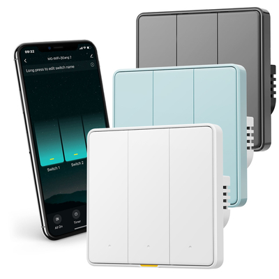 Tuya WiFi RF433 Smart Wall Switch, 110-250V, ไม่จําเป็นต้องใช้สายเฉลี่ย, การควบคุมเสียงด้วย Alexa, Google Home, Tmall Genie, และ Features การกําหนดเวลาแอพ