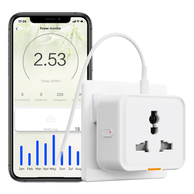 ราคาดี Tuya Universal Socket Type-C outlet 16A WiFi RF433 เครื่องปรับการเดินทาง Tuya Smart Home Plug ออนไลน์