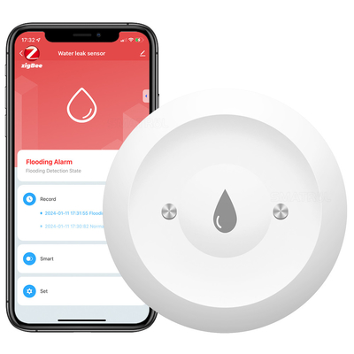 ราคาดี ซิสเซอร์การรั่วไหลของน้ํา Zigbee Linkage Alarm App เครื่องตรวจจับการรั่วไหลของน้ํา Tuya ซิสเซอร์การดําน้ํา Zigbee ออนไลน์