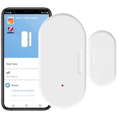 ราคาดี Tuya Smart zigbee Door Sensor+Light Sensor ความสว่าง เครื่องตรวจจับความสว่าง กล่องหน้าต่าง เครื่องจับสายไร้สาย เปิด/ปิด 2 ใน 1 ออนไลน์