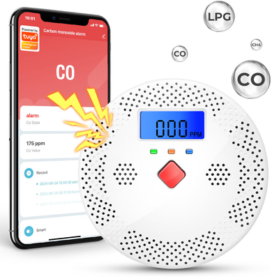 ราคาดี Tuya Wifi Carbon Monoxide Detector มอนิเตอร์คุณภาพอากาศสมาร์ท CO เสียงแสง เตือนเครื่องตรวจจับจอ LCD ดิจิตอล ออนไลน์