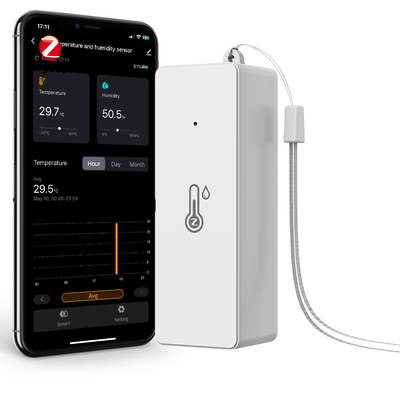 ราคาดี Tuya ZigBee3.0 เซ็นเซอร์อุณหภูมิและความชื้นที่สมาร์ท แบตเตอรี่ใช้งาน มินิไฮกรโมเมตรภายในบ้าน ทํางานกับอเล็กซ่า Google Home ออนไลน์