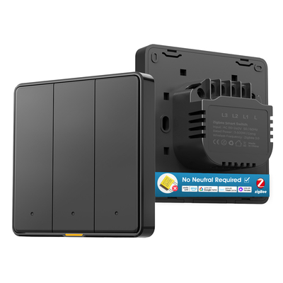 ราคาดี สวิตช์ผนังฉลาด Zigbee ไม่มีสายกลาง ไม่จําเป็นต้องมีตัวประกอบความเข้มแข็ง การกําหนดเวลา การควบคุมเสียง แอพ Tuya อเล็กซ่า และ Google Home ร่วมกัน ออนไลน์