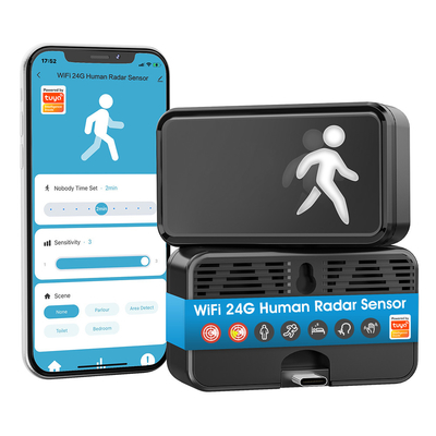 ราคาดี WiFi การอยู่ของมนุษย์ 24G ราดาร์ MmWave การตรวจจับ Tuya APP บ้านฉลาดด้วยการหายใจ แสงเซ็นเซอร์การเคลื่อนไหว รังสีคลื่นมิลลิเมตร ราดาร์ตรวจจับร่างกาย ออนไลน์