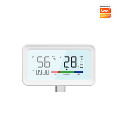 ราคาดี WiFi Indoor Hygrometer & Thermometer Sensor พร้อมไฟหลัง การควบคุมแอพทางไกล การบูรณาการเสียงสําหรับ Alexa & Google Home ออนไลน์