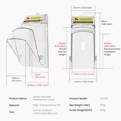 ราคาดี SMATRUL วิดีโอ กลองประตู ฝน กันน้ํา Cover Outdoor Rotatable การออกแบบ Anti-theft ระบุ ออนไลน์